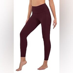 NWOT 90 Degree By Reflex Maroon Purple Active Leggings Size Small